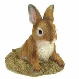 Accent Plus Stone-Look Bunny Garden Sculpture