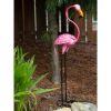 Accent Plus Metal 3-Foot Flamingo Yard Art