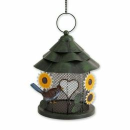 Accent Plus Cheerful Sunflower Hanging Bird Feeder