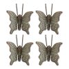 Accent Plus Butterfly Cast Iron Planter Pot Hanger Set