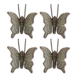 Accent Plus Butterfly Cast Iron Planter Pot Hanger Set