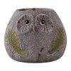 Accent Plus Resin Owl Garden Planter with Solar Light-Up Eyes