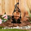 Accent Plus Metal Gnome Garden Stake - Striped Hat