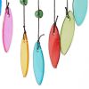 Accent Plus Glass Leaves Colorful Wind Chimes - Dragonfly