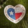 Accent Plus Don't Mess With Texas Cement Heart-Shaped Stepping Stone