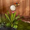 Accent Plus Metal Thermometer Garden Stake - Bee and Flower