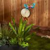 Accent Plus Metal Thermometer Garden Stake - Dragonfly