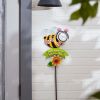 Accent Plus Metal Thermometer Garden Stake - Bee