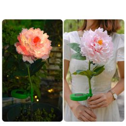 Outdoor Garden Lawn Waterproof Solar Peony Simulation Lantern