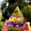 Natural Tiger Eye Orgonite Pyramid Heal Crystals Ball Energy Generator Reiki Chakra Multiplier Orgone Amethyst Meditation Stone