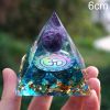 Natural Tiger Eye Orgonite Pyramid Heal Crystals Ball Energy Generator Reiki Chakra Multiplier Orgone Amethyst Meditation Stone