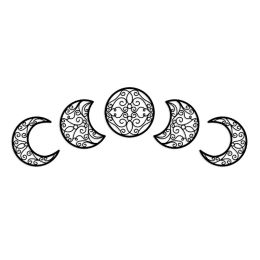 5Pcs 3D Moon Phases Wall Hanging Decor Natural Design Moon Cycle Variation Wooden Bedroom Stickers Home Bedroom Wall Decor Craft (Color: Black, Ships From: China)