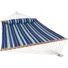 Heavy Duty Quilted Fabric Hammock Two-Person with Spreader Bars - 450 lb Weight Capacity