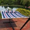 Heavy Duty Quilted Fabric Hammock Two-Person with Spreader Bars - 450 lb Weight Capacity