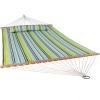 Heavy Duty Quilted Fabric Hammock Two-Person with Spreader Bars - 450 lb Weight Capacity