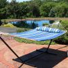 Heavy Duty Quilted Fabric Hammock Two-Person with Spreader Bars - 450 lb Weight Capacity