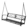 Metal Porch Swing, Heavy Duty Steel Patio Porch Swing Chair for Outdoors, Weather Resistant Swing Chair Bench