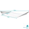 Heavy Duty Quilted Fabric Hammock Two-Person with Spreader Bars - 450 lb Weight Capacity