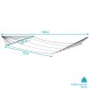 Heavy Duty Quilted Fabric Hammock Two-Person with Spreader Bars - 450 lb Weight Capacity