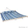 Heavy Duty Quilted Fabric Hammock Two-Person with Spreader Bars - 450 lb Weight Capacity