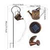 Backyard Patio Hanging Solar Metal Lamp Retro Money Hole Hollow Wind Light