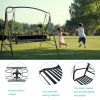 Metal Porch Swing, Heavy Duty Steel Patio Porch Swing Chair for Outdoors, Weather Resistant Swing Chair Bench