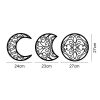 5Pcs 3D Moon Phases Wall Hanging Decor Natural Design Moon Cycle Variation Wooden Bedroom Stickers Home Bedroom Wall Decor Craft