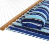 Heavy Duty Quilted Fabric Hammock Two-Person with Spreader Bars - 450 lb Weight Capacity