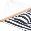 Heavy Duty Quilted Fabric Hammock Two-Person with Spreader Bars - 450 lb Weight Capacity