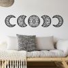 5Pcs 3D Moon Phases Wall Hanging Decor Natural Design Moon Cycle Variation Wooden Bedroom Stickers Home Bedroom Wall Decor Craft