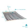 Heavy Duty Quilted Fabric Hammock Two-Person with Spreader Bars - 450 lb Weight Capacity