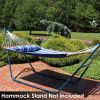 Heavy Duty Quilted Fabric Hammock Two-Person with Spreader Bars - 450 lb Weight Capacity