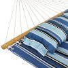 Heavy Duty Quilted Fabric Hammock Two-Person with Spreader Bars - 450 lb Weight Capacity