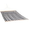 Heavy Duty Quilted Fabric Hammock Two-Person with Spreader Bars - 450 lb Weight Capacity